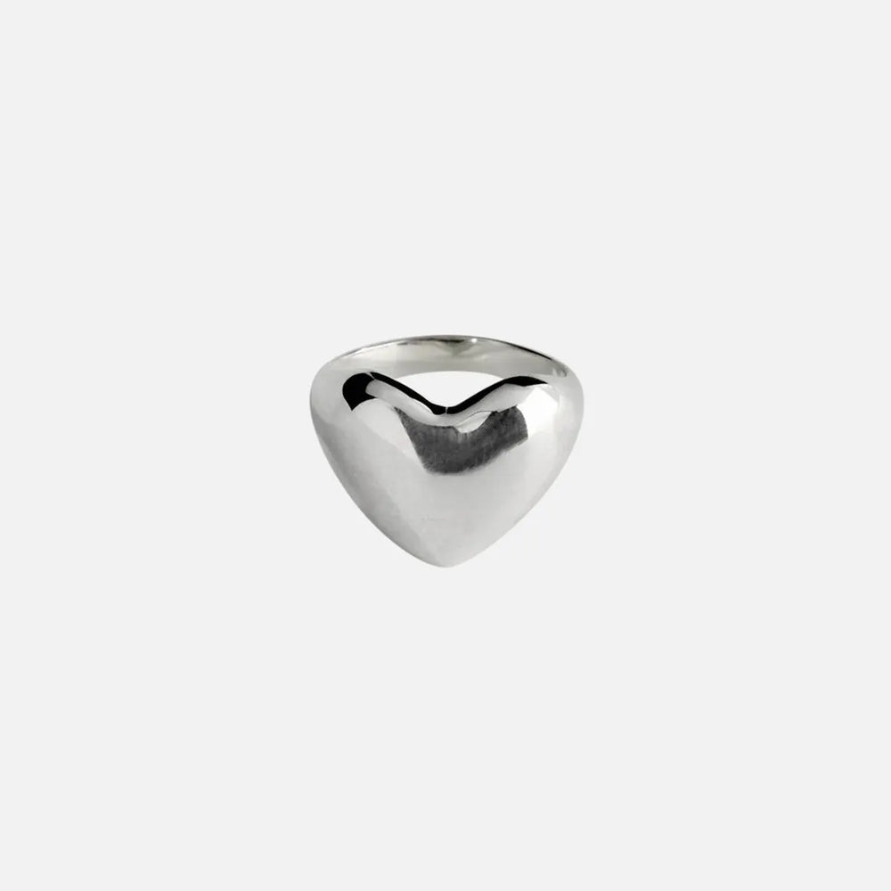 Bigger Heart Ring, Silver by Annika Inez - At Present Jewelry
