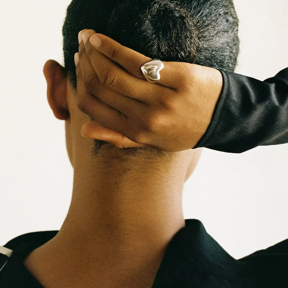 Bigger Heart Ring, Silver by Annika Inez - At Present Jewelry