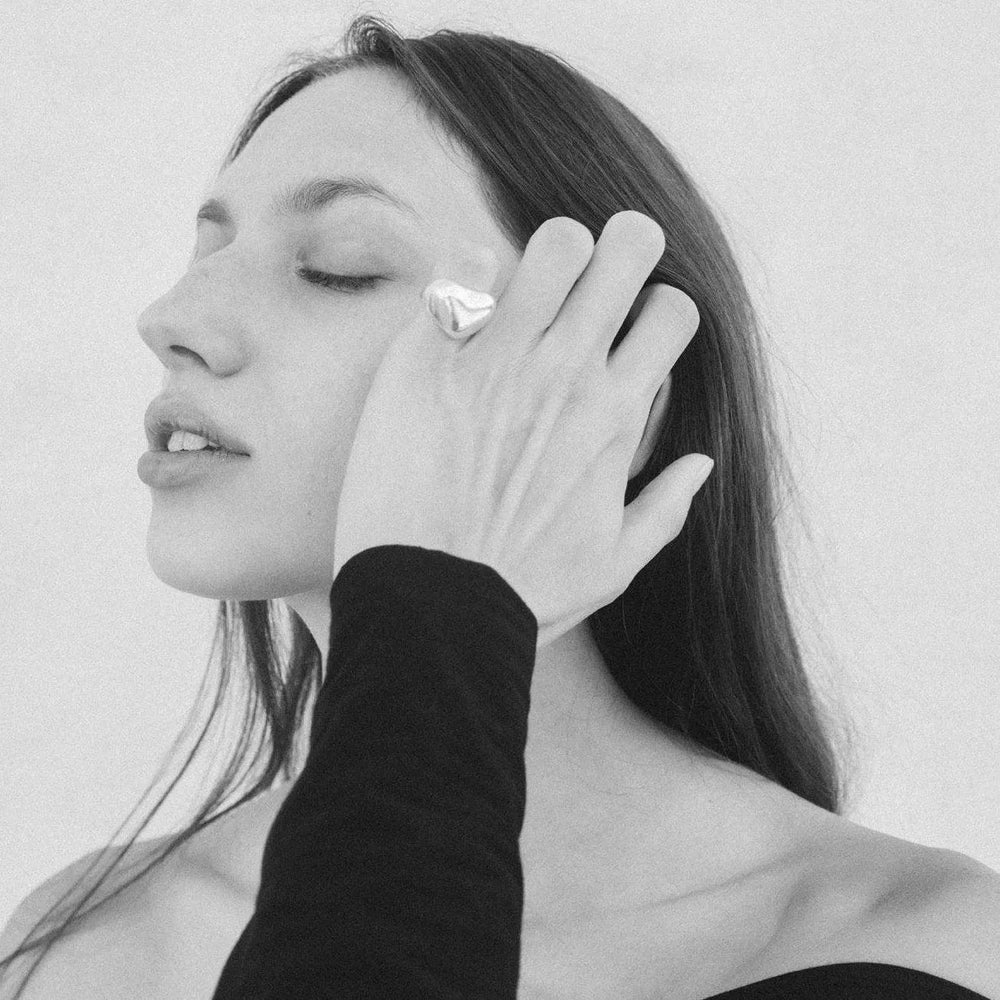 Bigger Heart Ring, Silver by Annika Inez - At Present Jewelry