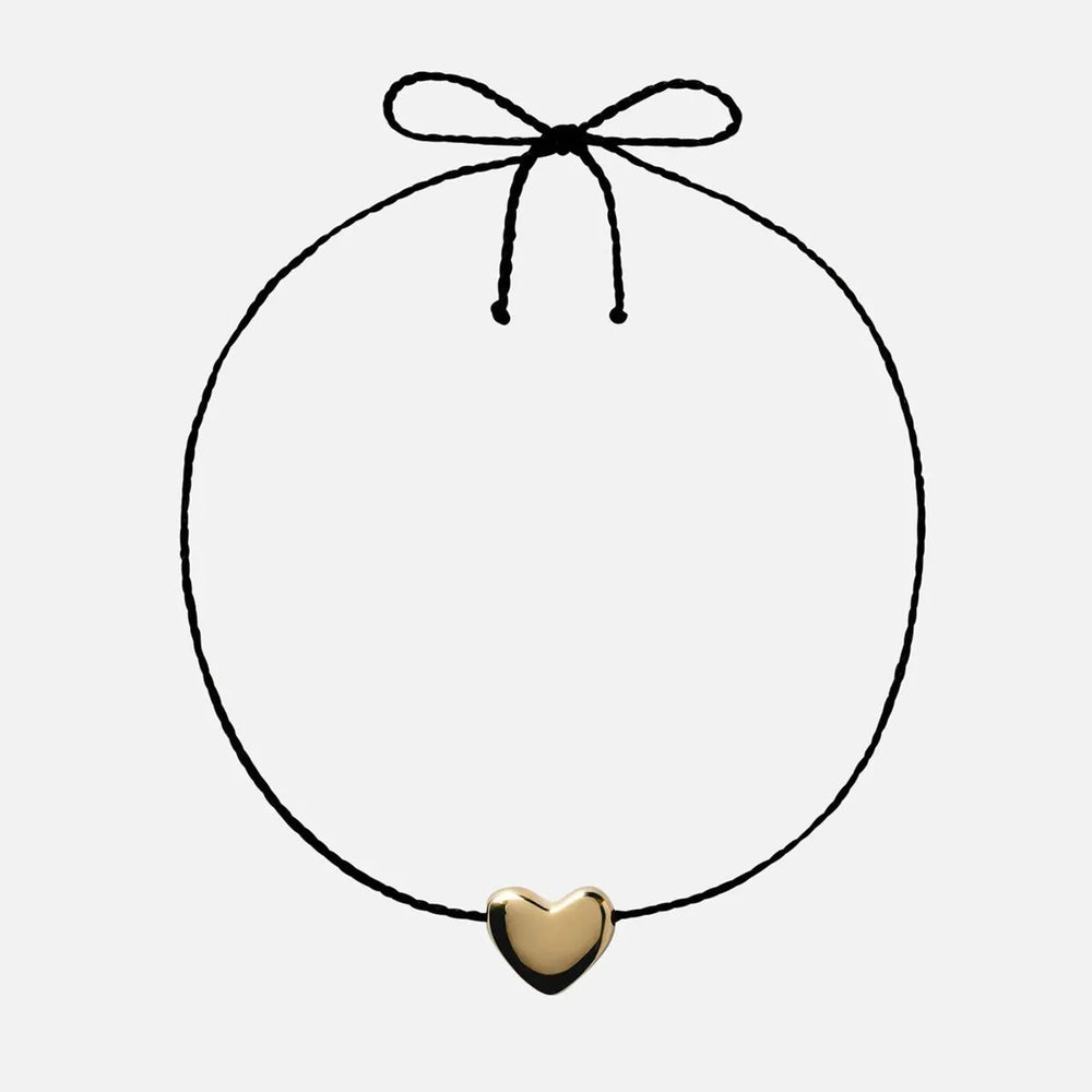 Gold Plated Heart Necklace, Small by Annika Inez - At Present Jewelry
