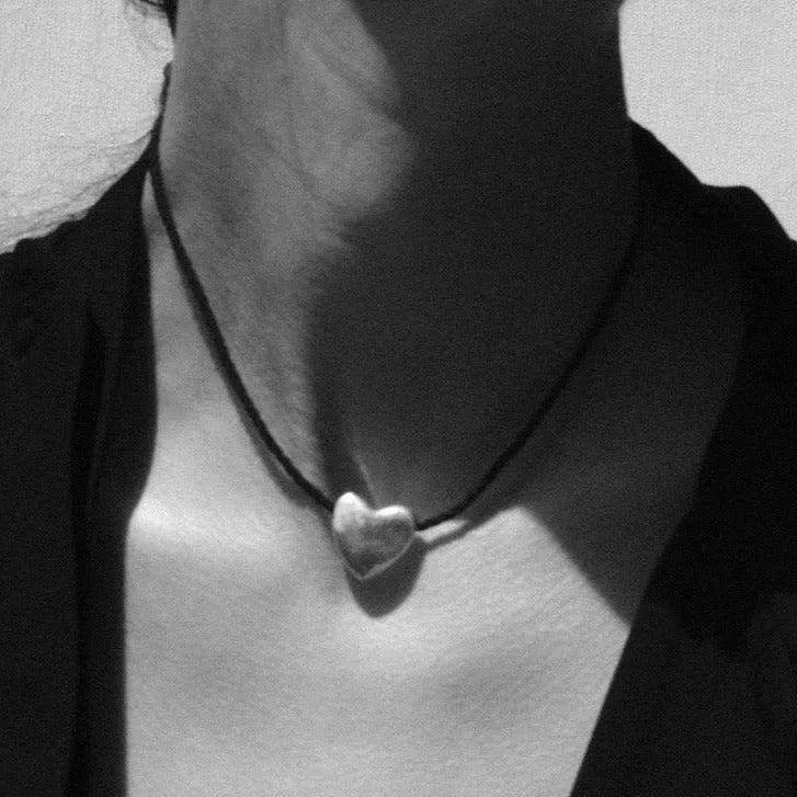 Gold Plated Heart Necklace, Small by Annika Inez - At Present Jewelry