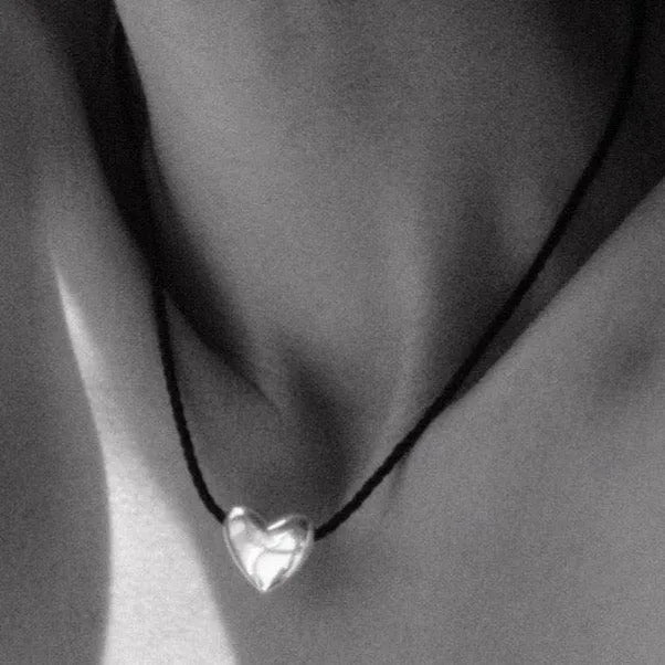 Gold Plated Heart Necklace, Small by Annika Inez - At Present Jewelry