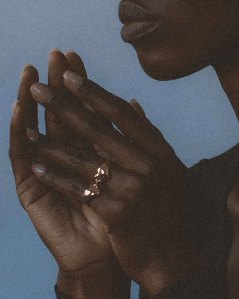 Gold Plated Heart Ring by Annika Inez - At Present Jewelry