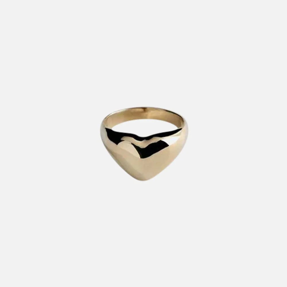 Gold Plated Heart Ring by Annika Inez - At Present Jewelry