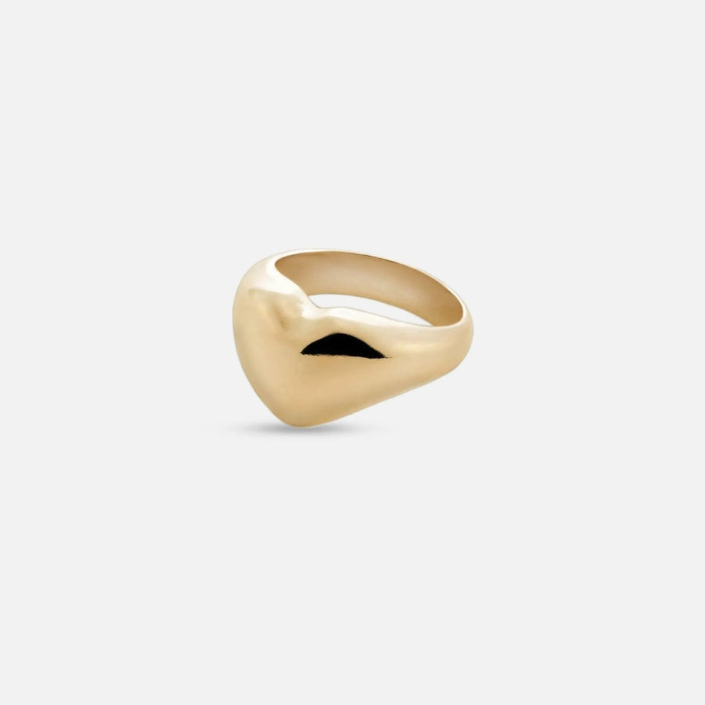 Gold Plated Heart Ring by Annika Inez - At Present Jewelry