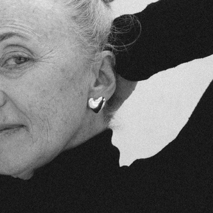 Gold Plated Voluptuous Heart Earrings, Small by Annika Inez - At Present Jewelry