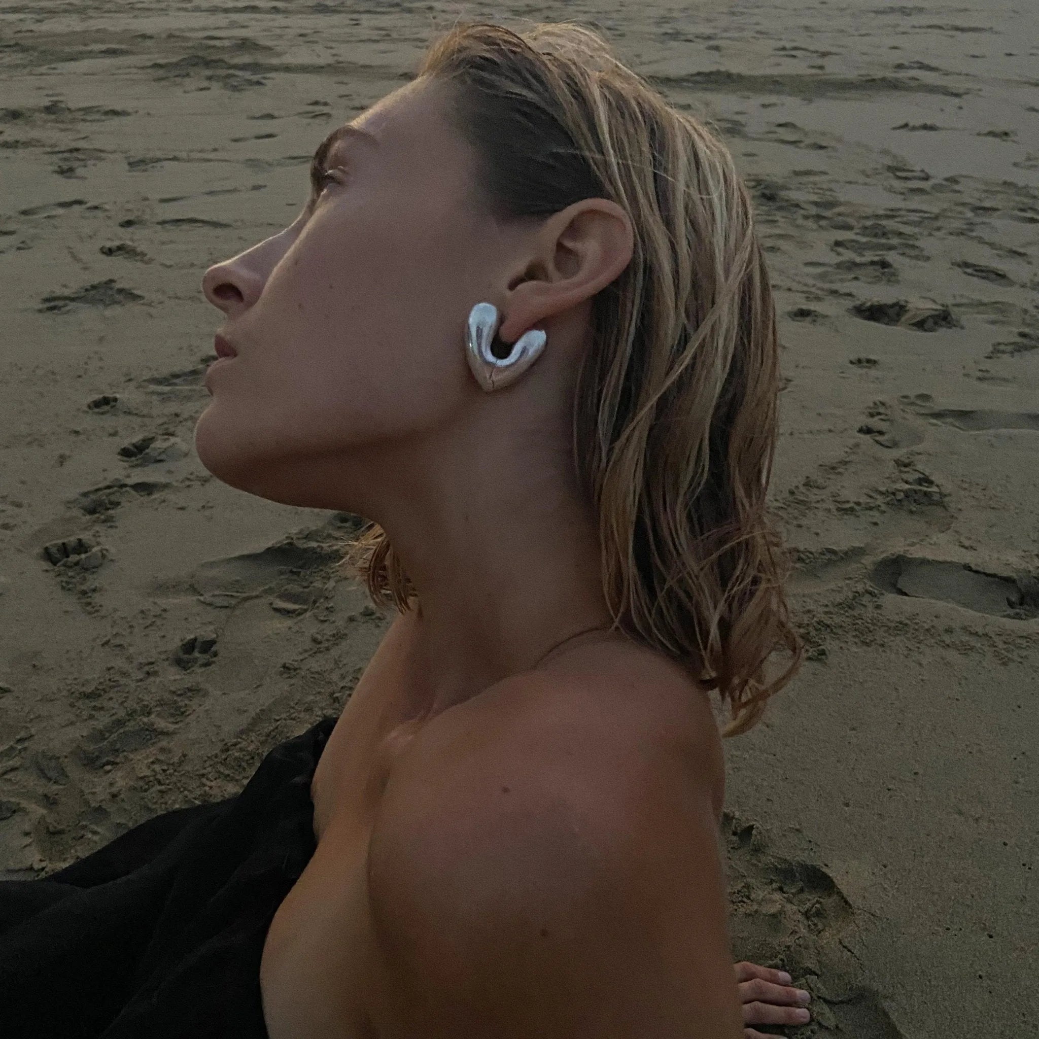 Heart Hoops, Large by Annika Inez - At Present Jewelry