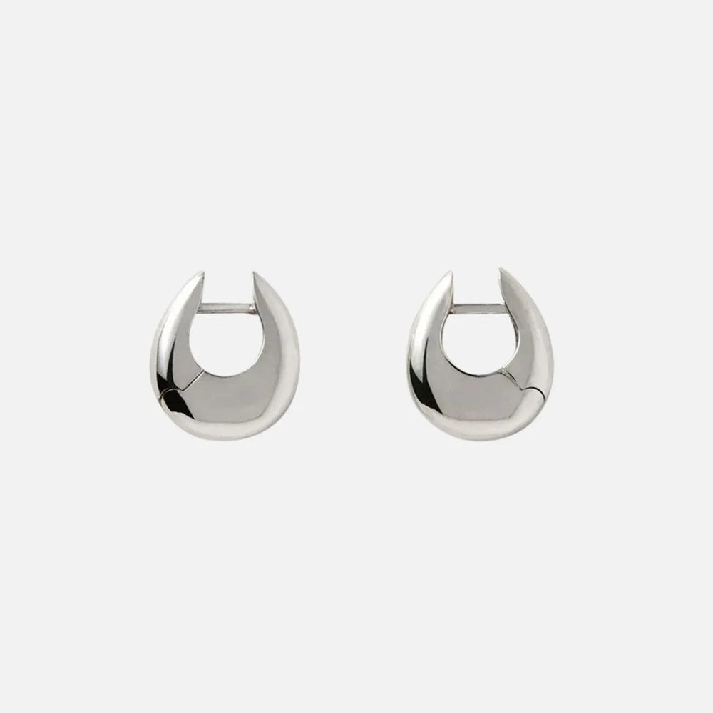 Sloping Hinge Hoop Earrings, Small by Annika Inez - At Present Jewelry