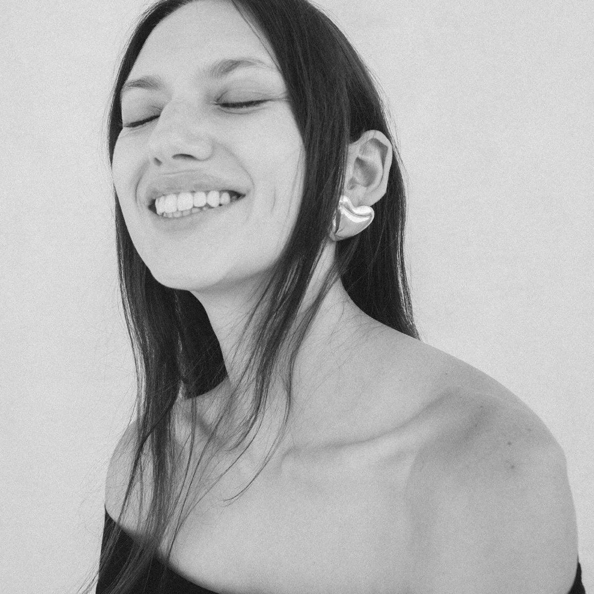 Voluptuous Heart Earrings, Large - At Present