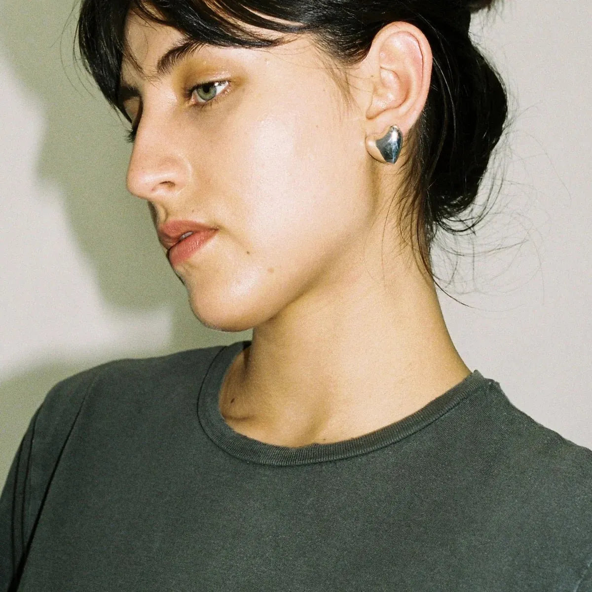 Voluptuous Heart Earrings, Small by Annika Inez - At Present Jewelry