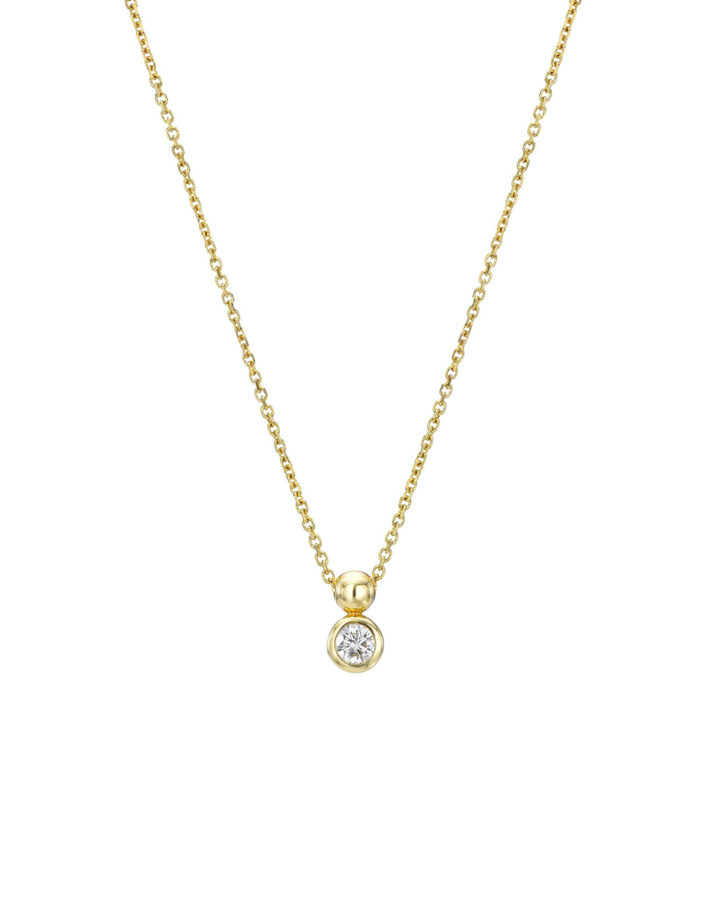 Solo Necklace, Birthstone by White/Space - At Present Jewelry