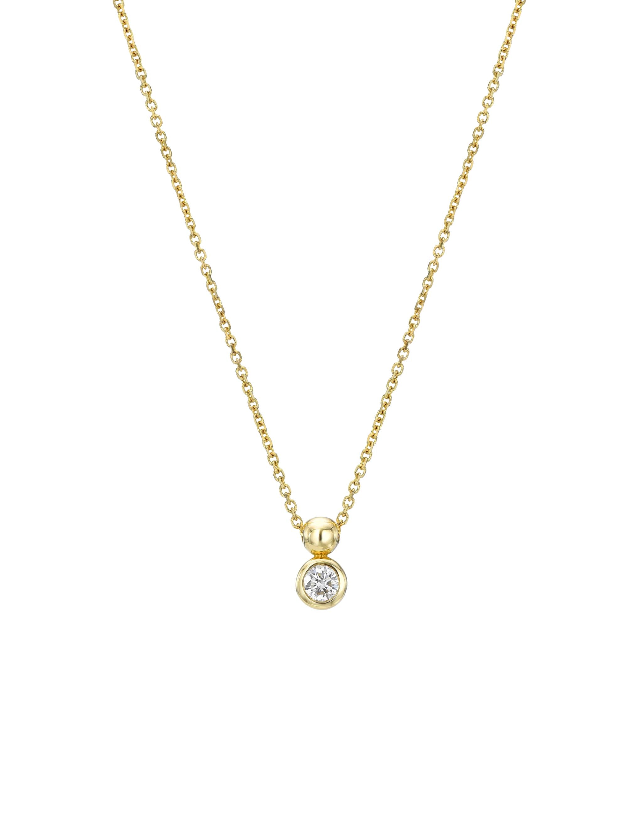 Solo Necklace, Birthstone by White/Space - At Present Jewelry