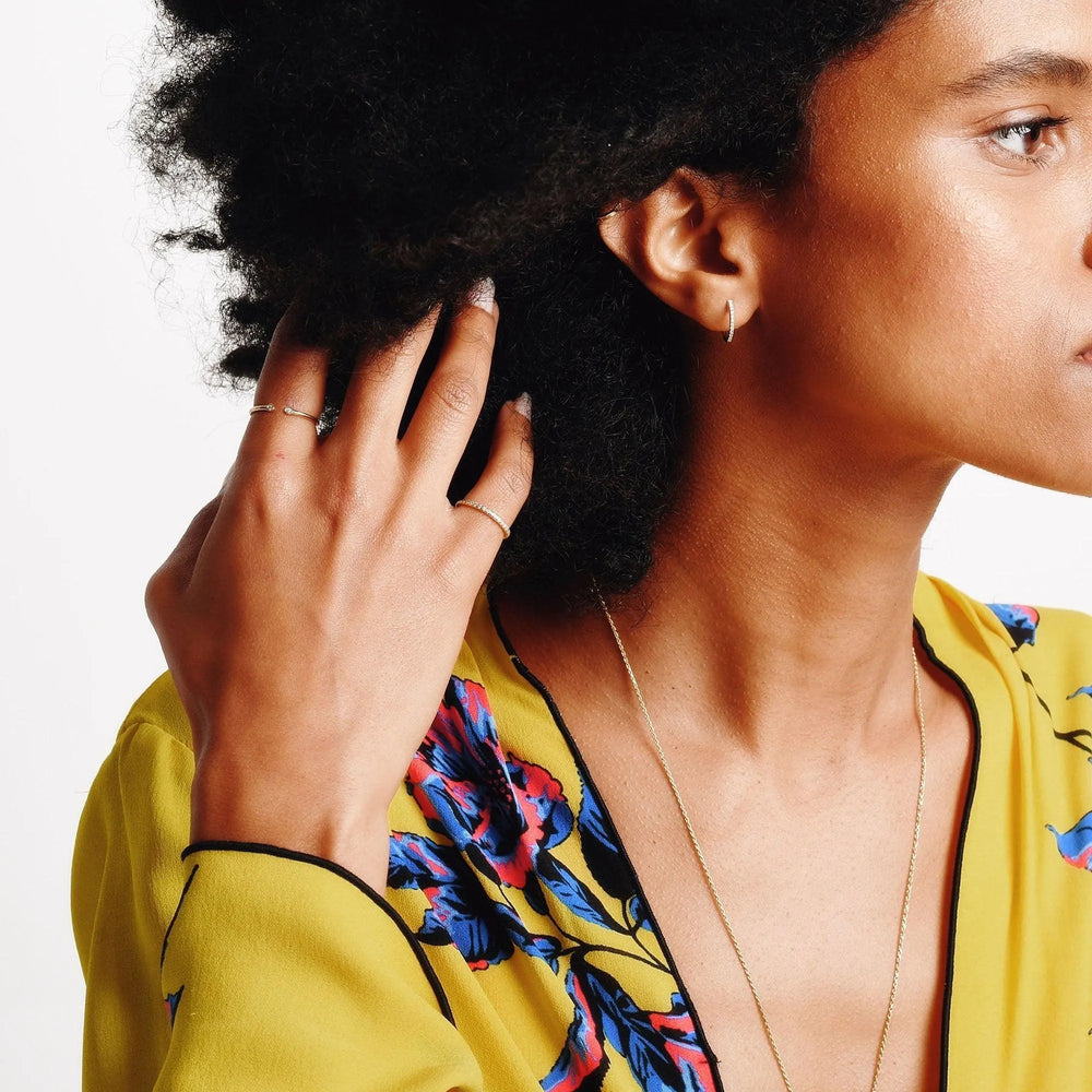 Pavé Huggies by Ariel Gordon Jewelry - At Present Jewelry