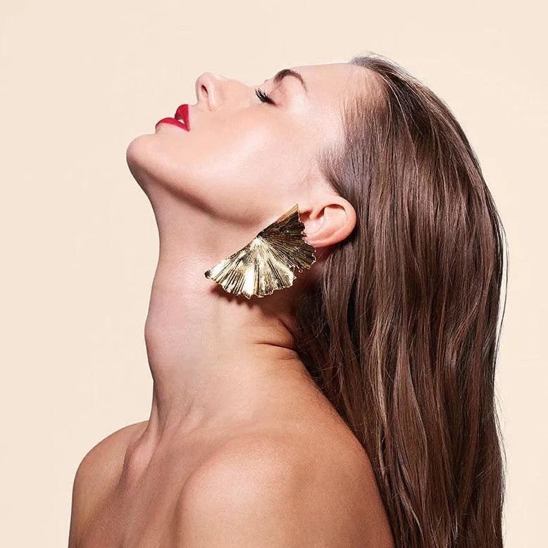 Ginkgo Leaf Earring by Christina Caruso - At Present Jewelry