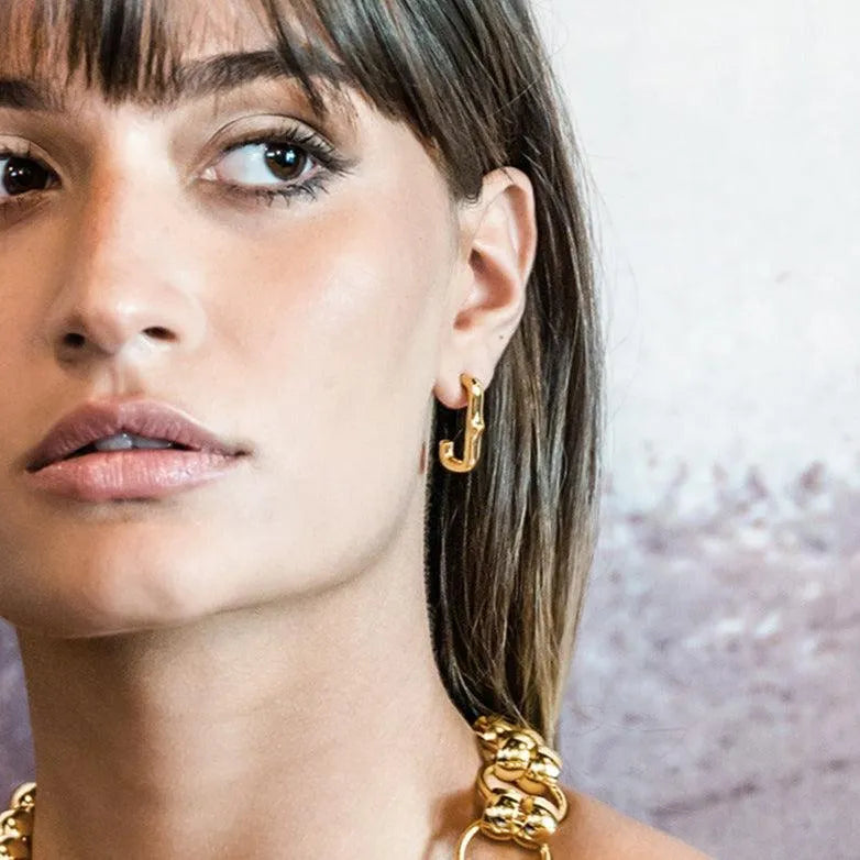 Heritage Huggie Earring by Christina Caruso - At Present Jewelry