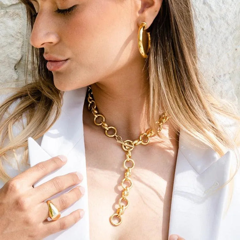 Italian Chain Link Necklace by Christina Caruso - At Present Jewelry