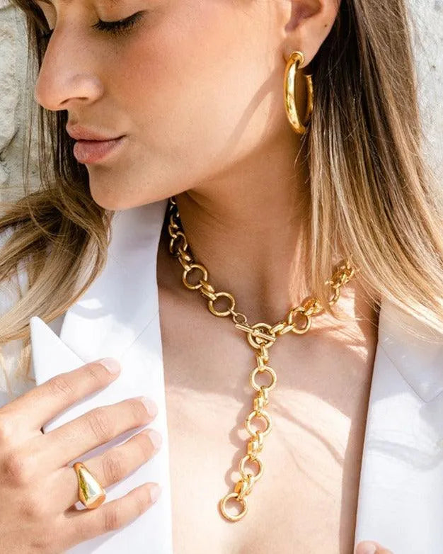 Italian Chain Link Necklace by Christina Caruso - At Present Jewelry