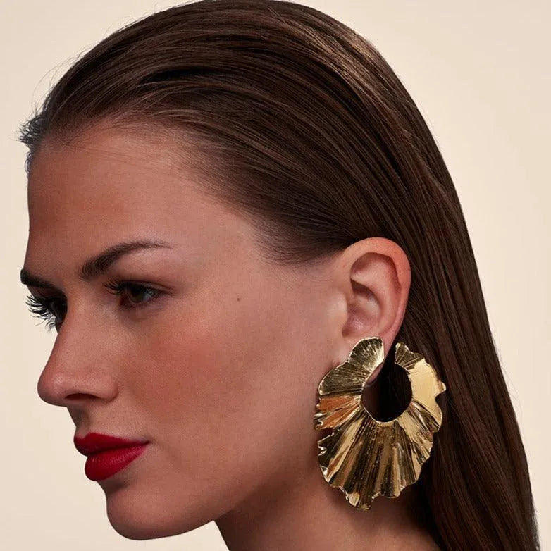 Palm Leaf Earring by Christina Caruso - At Present Jewelry