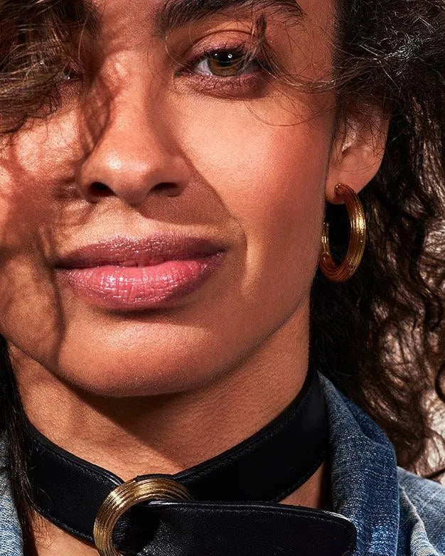 Ribbed Hoop Earring by Christina Caruso - At Present Jewelry
