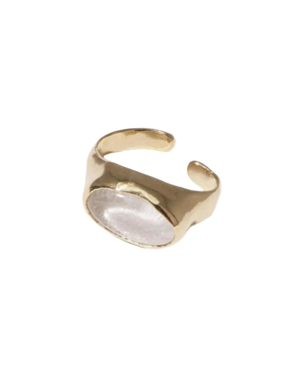 Oval Sculpture Ear Cuff