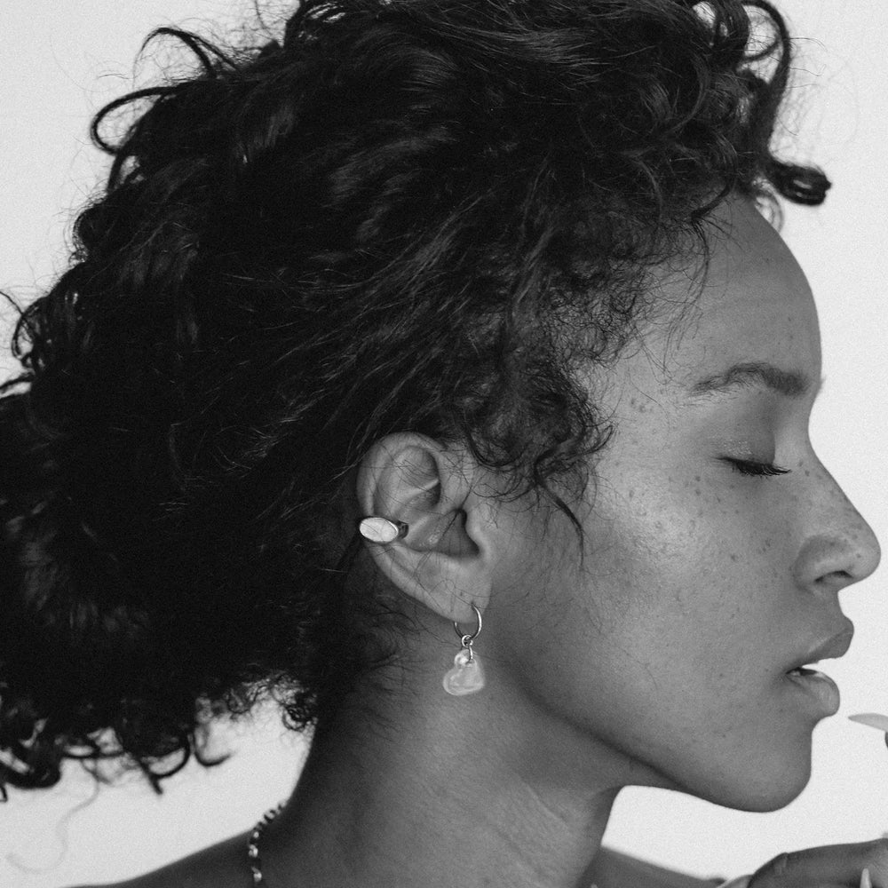 Oval Sculpture Ear Cuff by CLED - At Present Jewelry