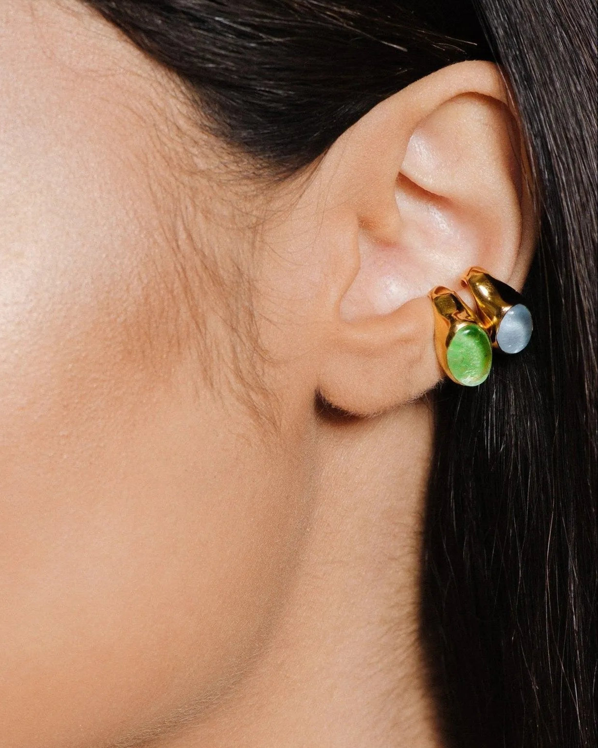 Oval Sculpture Ear Cuff by CLED - At Present Jewelry