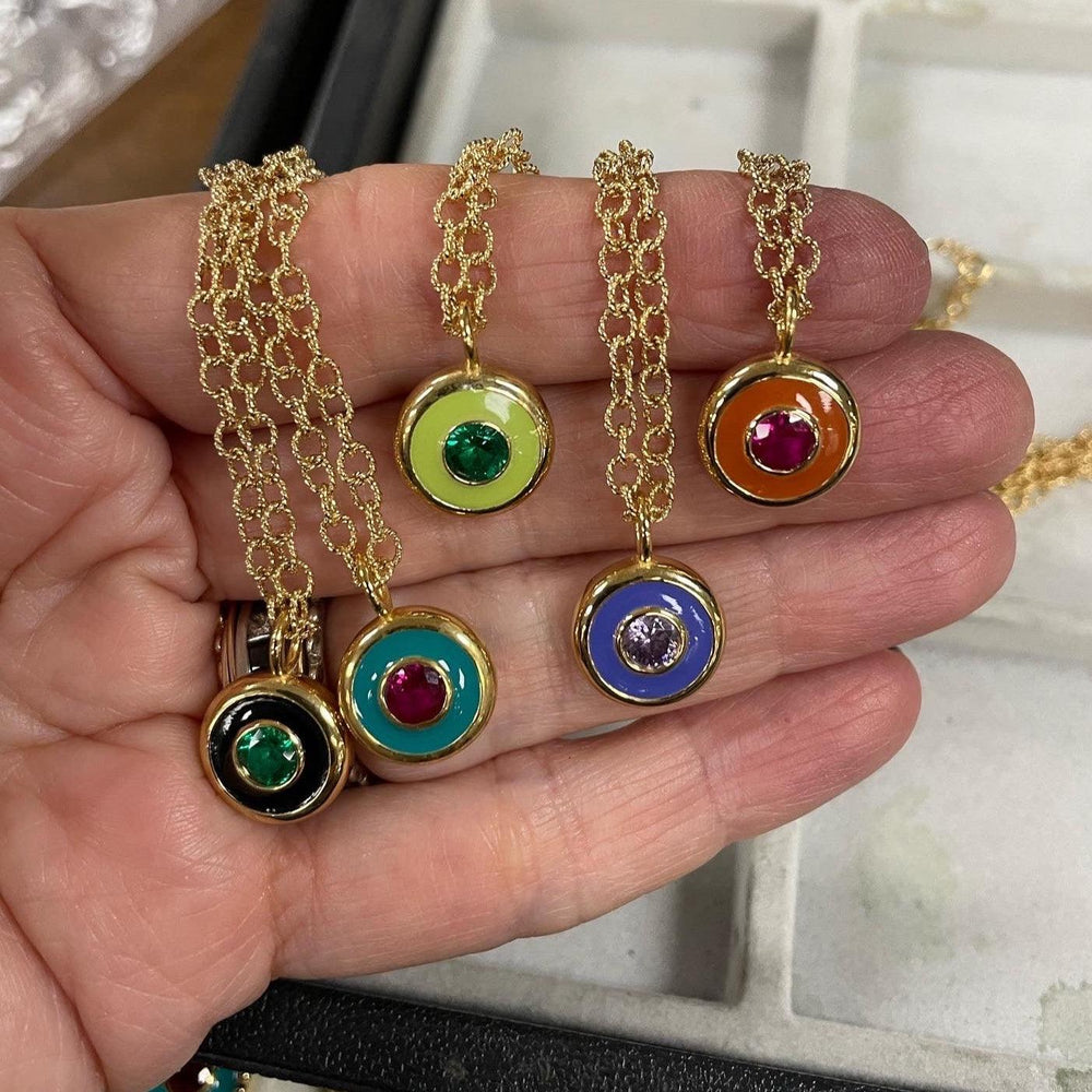 Reversible Coin Necklace by Monbouquette - At Present Jewelry