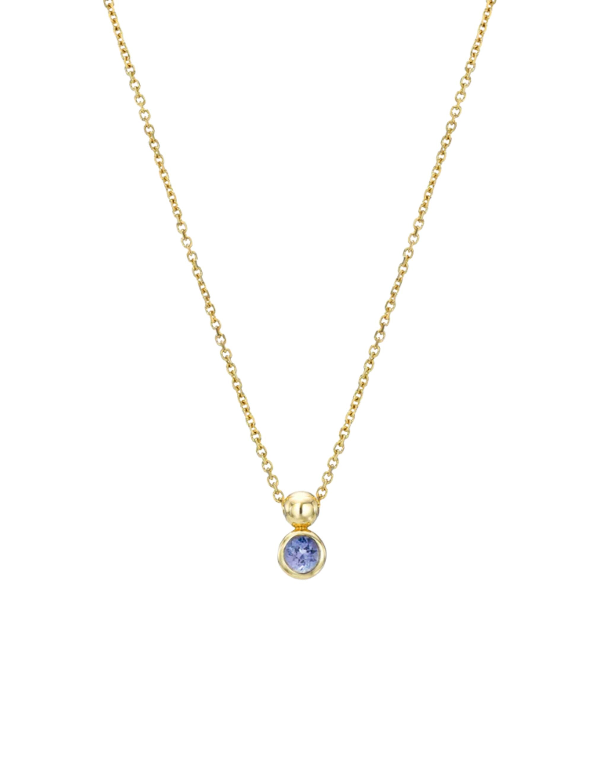 Solo Necklace, Birthstone by White/Space - At Present Jewelry