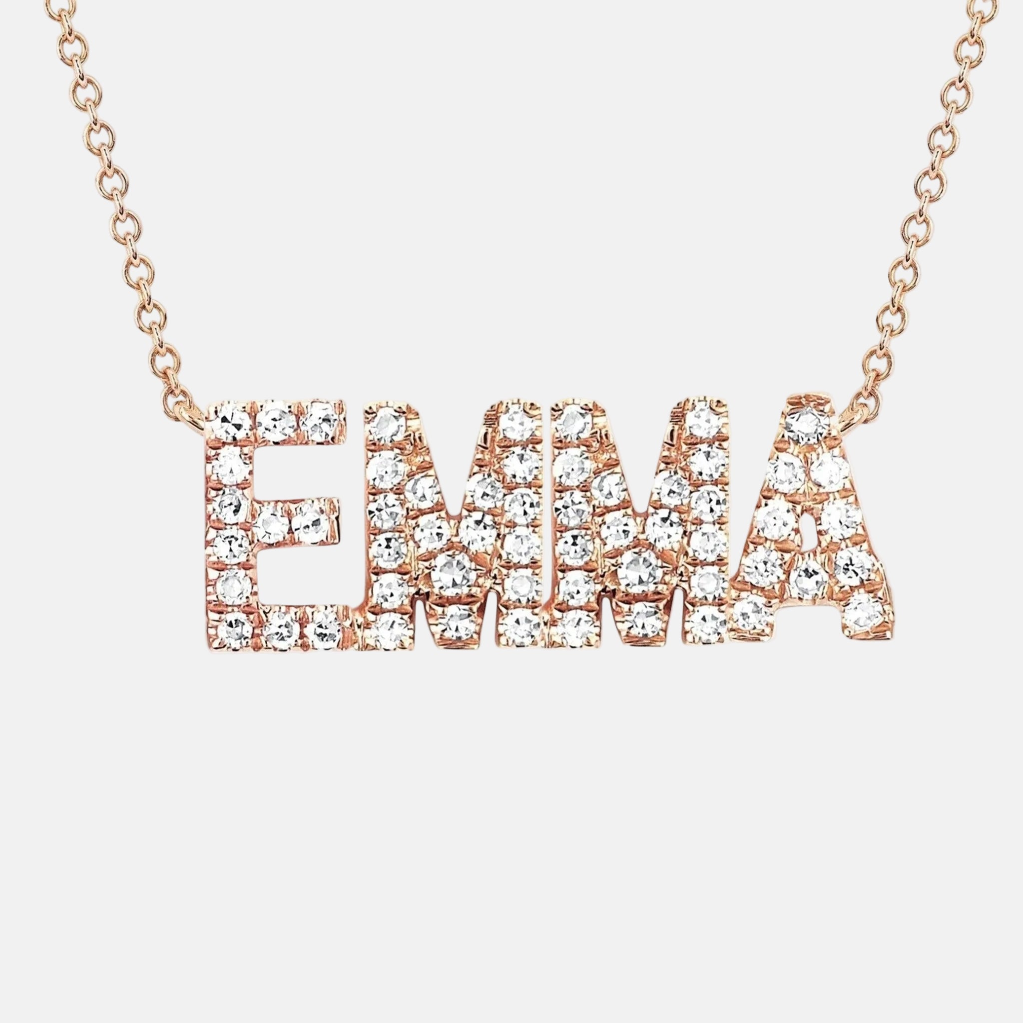 Diamond Custom Name Necklace by EF Collection - At Present Jewelry