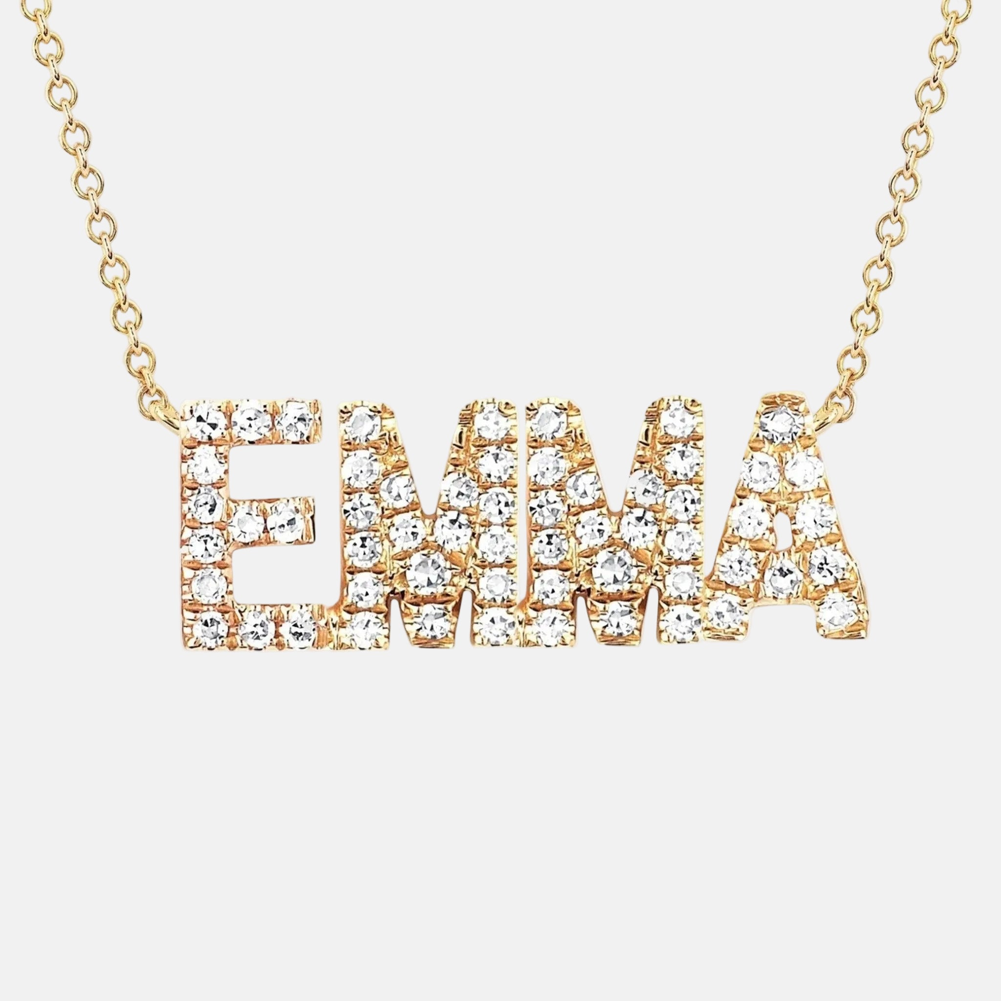 Diamond Custom Name Necklace by EF Collection - At Present Jewelry