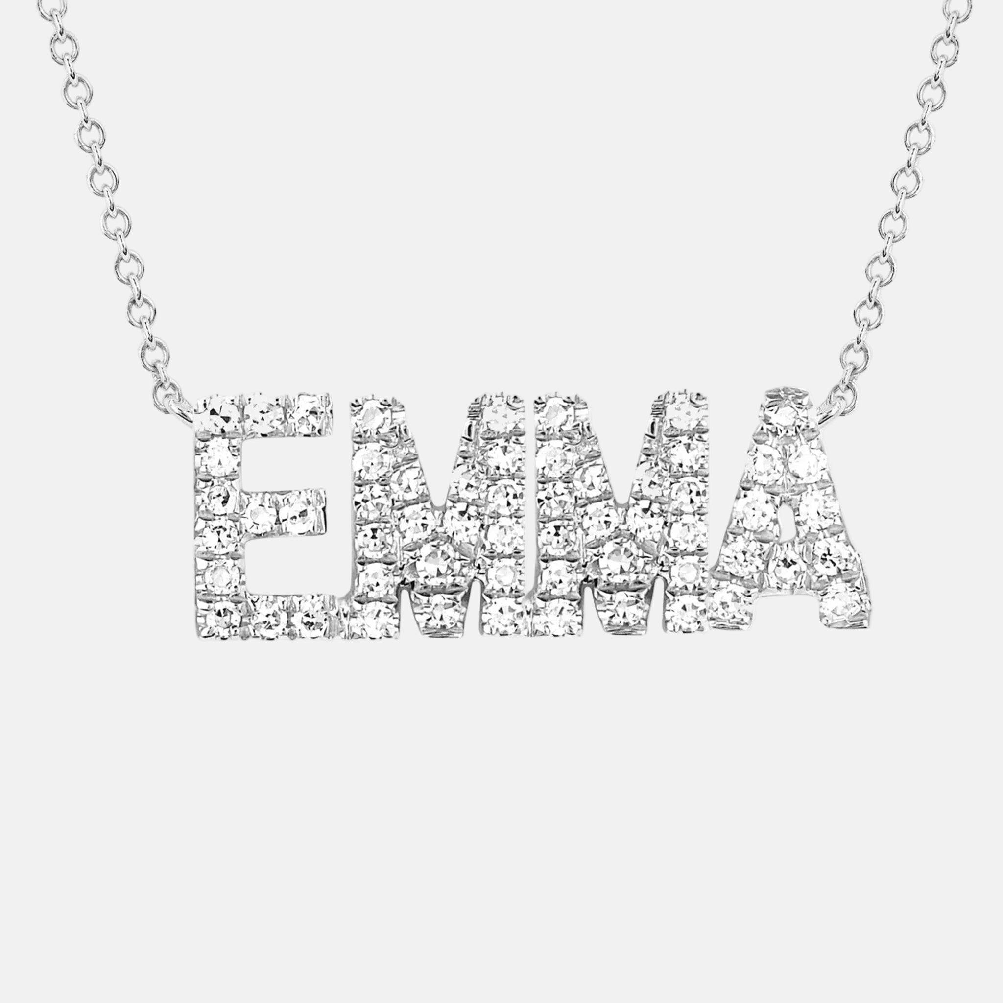 Diamond Custom Name Necklace by EF Collection - At Present Jewelry