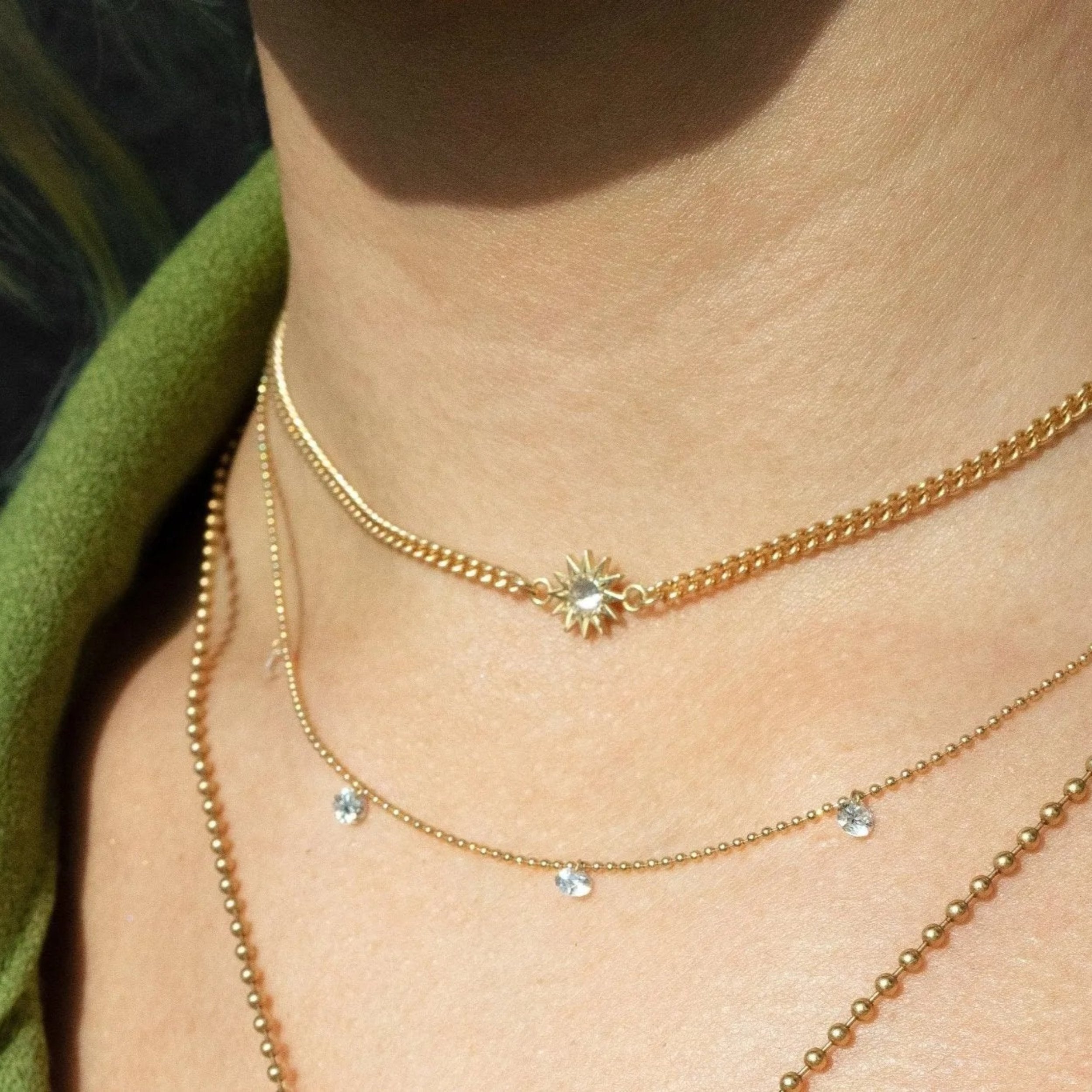 Baby Spur Chain Necklace, Gold by EMBLM Fine Jewelry - At Present Jewelry