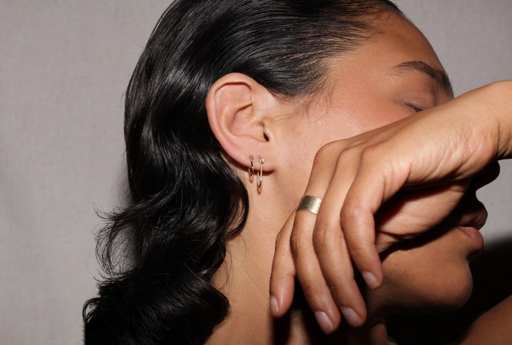 Huggie Latch Earring by EMBLM Fine Jewelry - At Present Jewelry