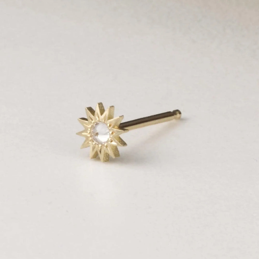 Inverted Diamond Mini Spur Stud by EMBLM Fine Jewelry - At Present Jewelry