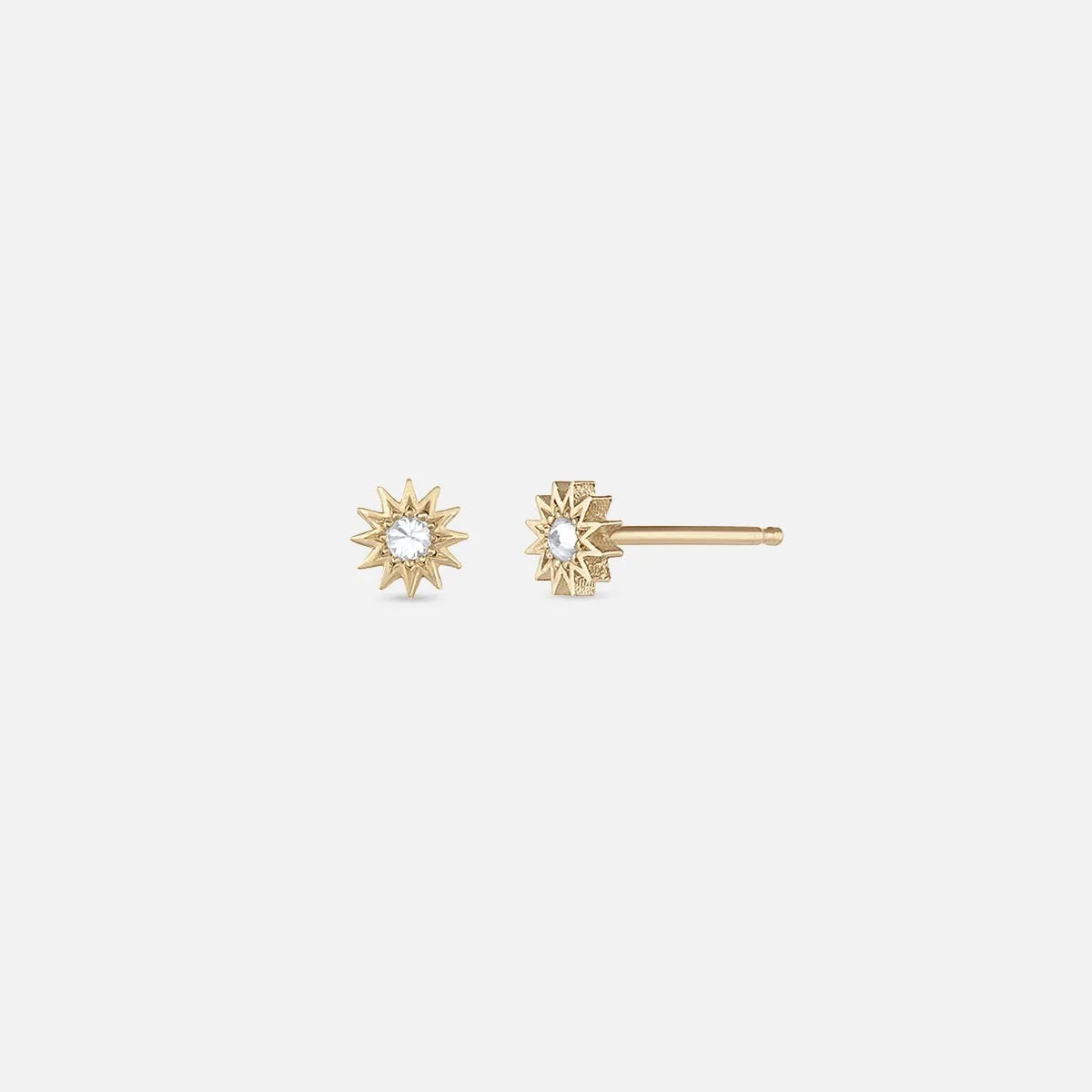 Inverted Diamond Mini Spur Stud by EMBLM Fine Jewelry - At Present Jewelry