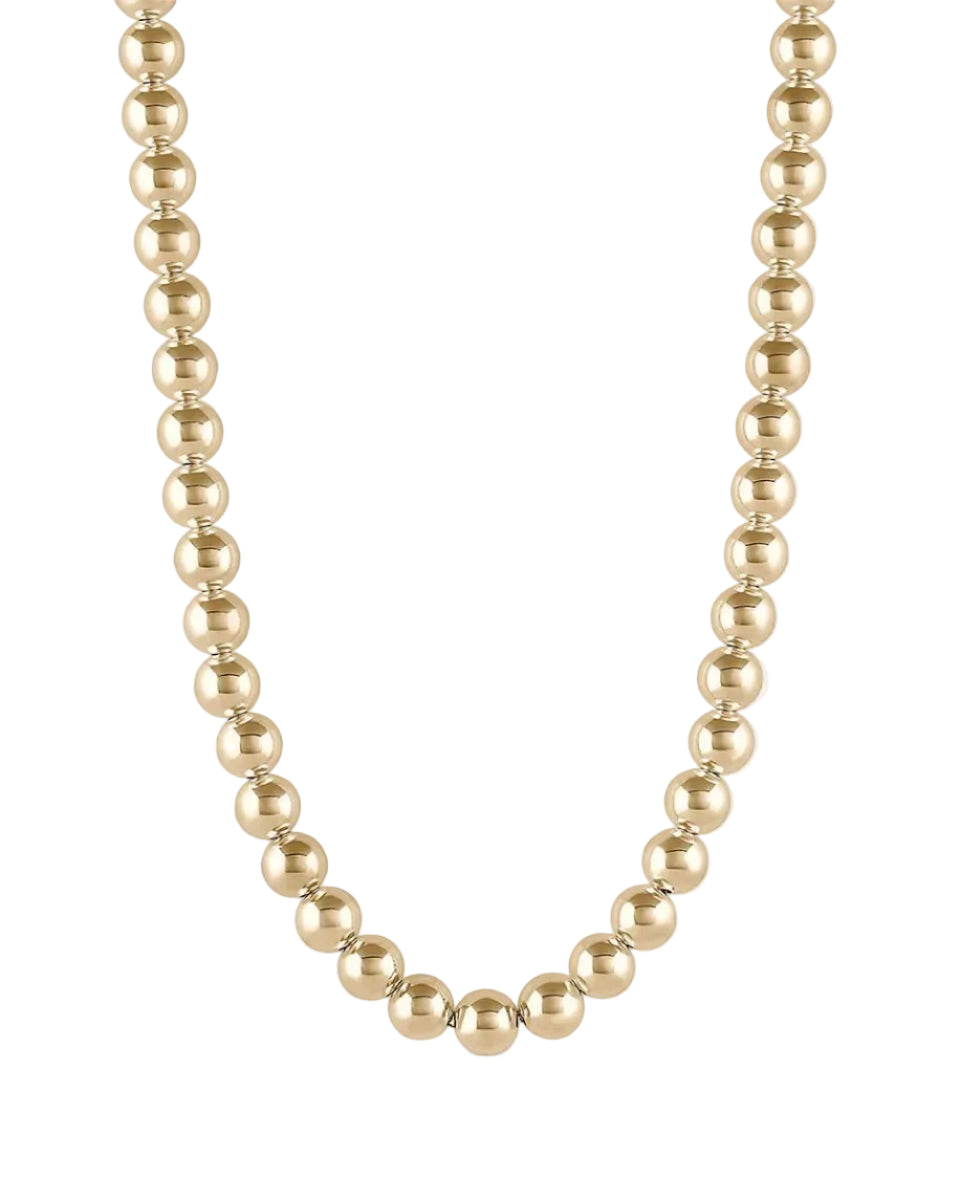 Jumbo Ball Necklace, Gold by EMBLM Fine Jewelry - At Present Jewelry
