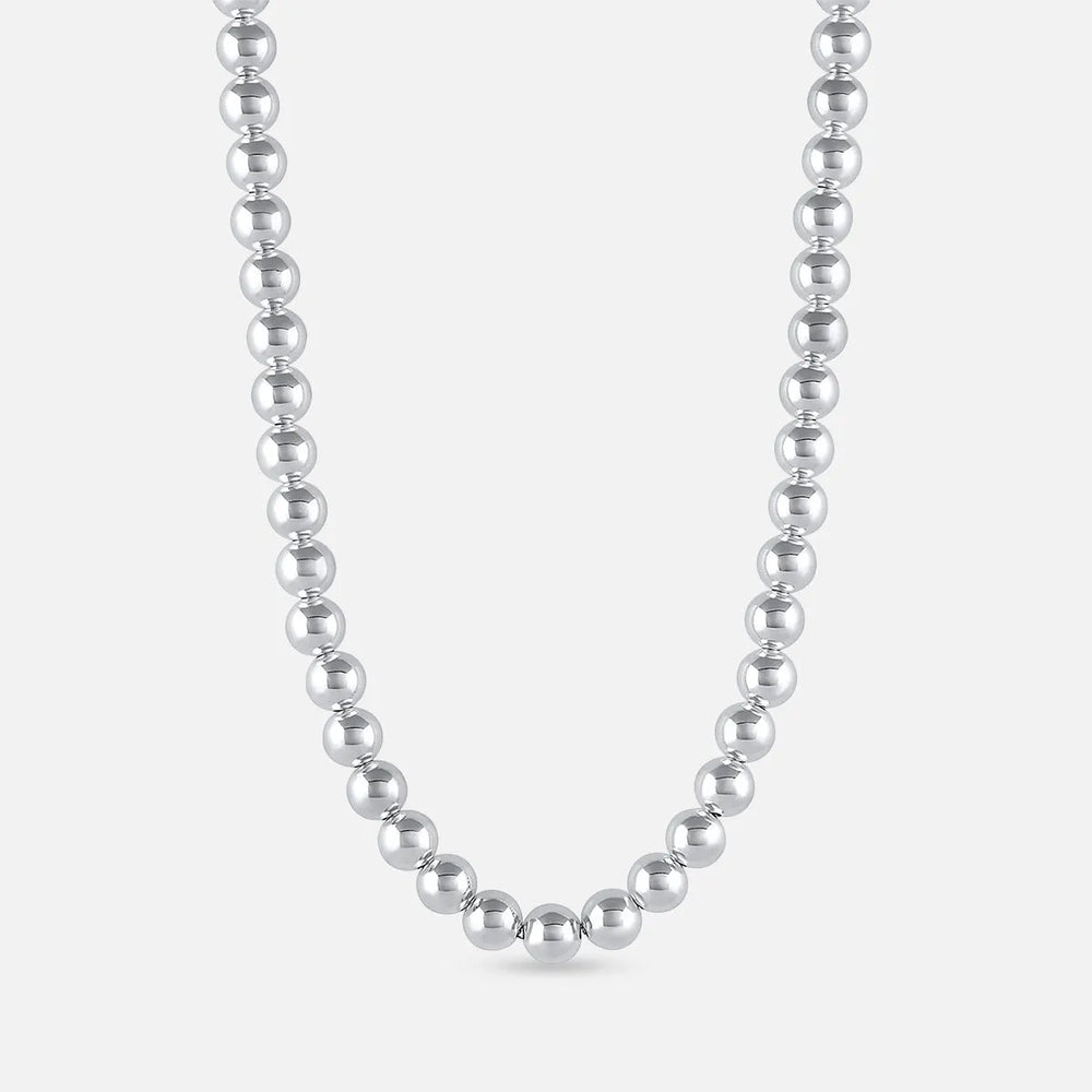 Jumbo Ball Necklace, Silver by EMBLM Fine Jewelry - At Present Jewelry