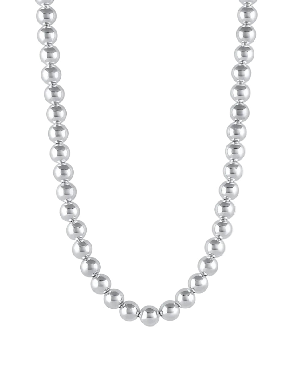 Jumbo Ball Necklace, Silver by EMBLM Fine Jewelry - At Present Jewelry