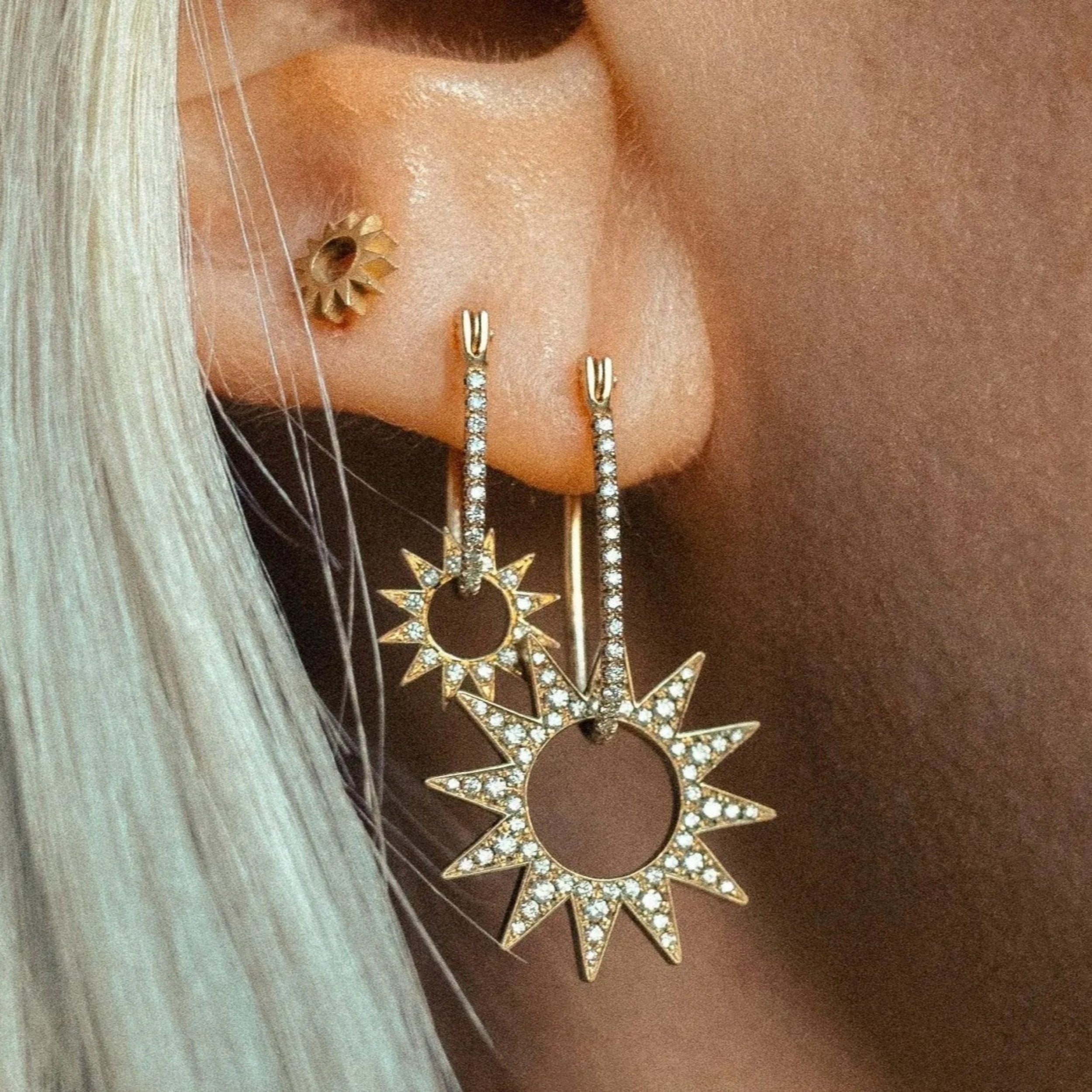 Pavé Mini Spur Earring by EMBLM Fine Jewelry - At Present Jewelry