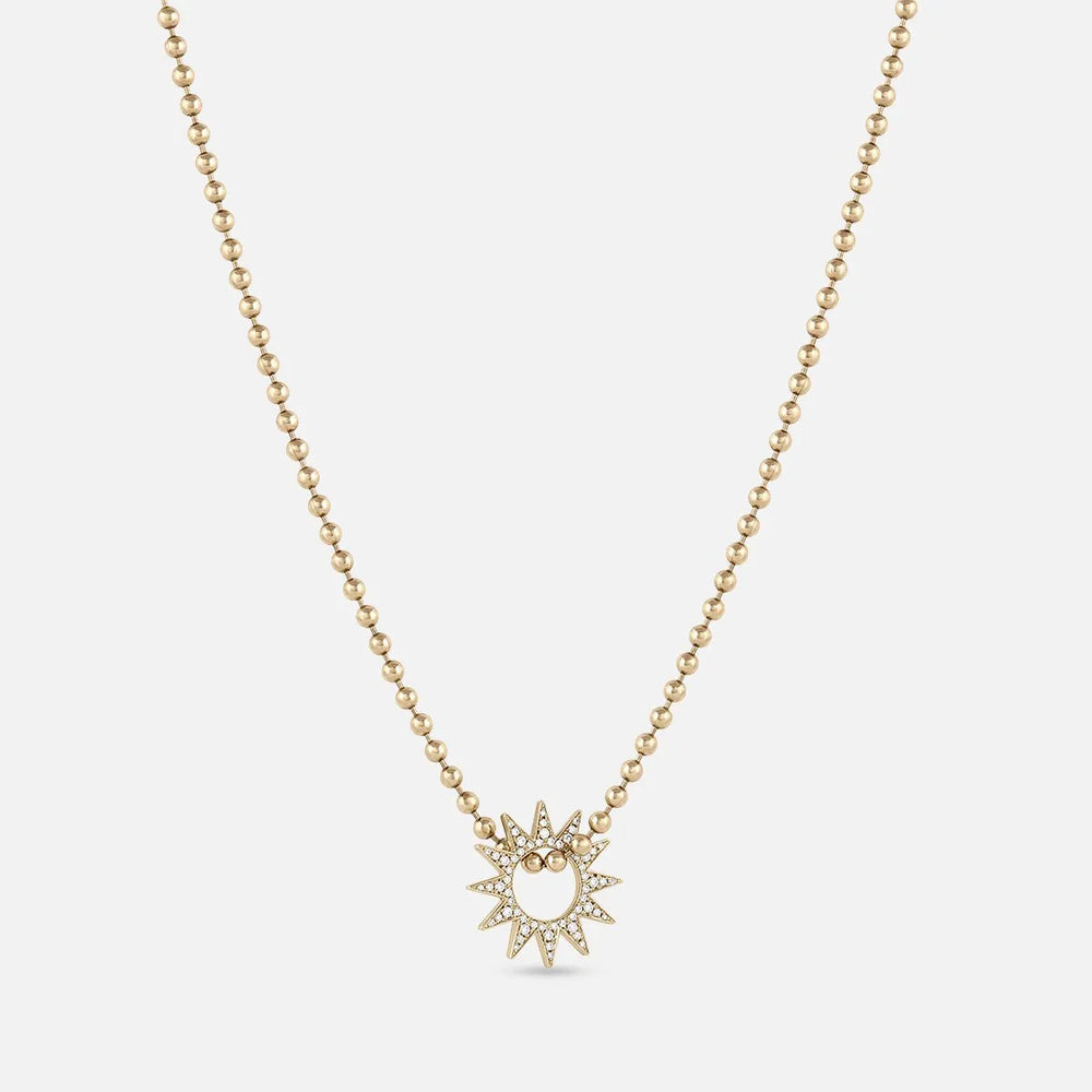 Pavé Mini Spur Pendant by EMBLM Fine Jewelry - At Present Jewelry