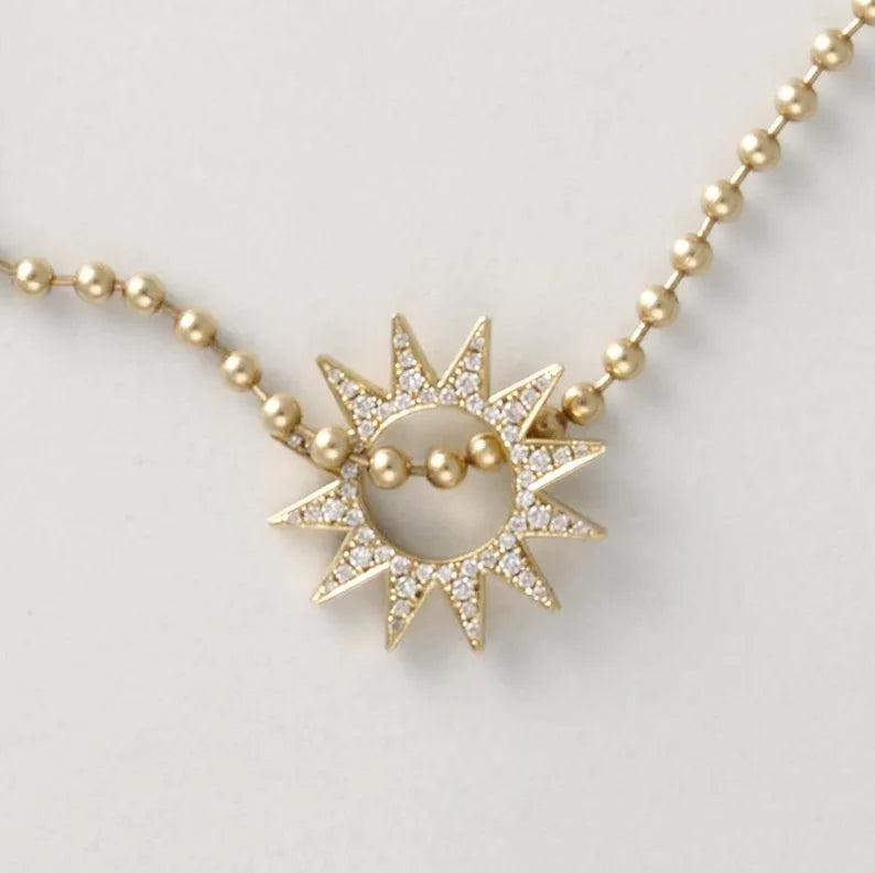 Pavé Mini Spur Pendant by EMBLM Fine Jewelry - At Present Jewelry