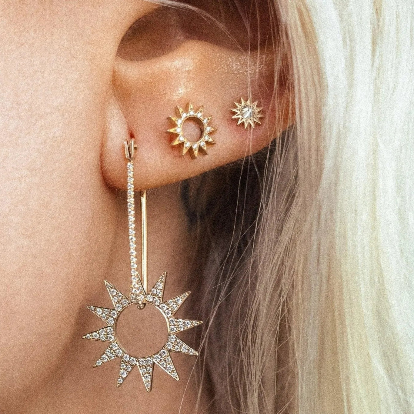 Pavé Spur Stud by EMBLM Fine Jewelry - At Present Jewelry