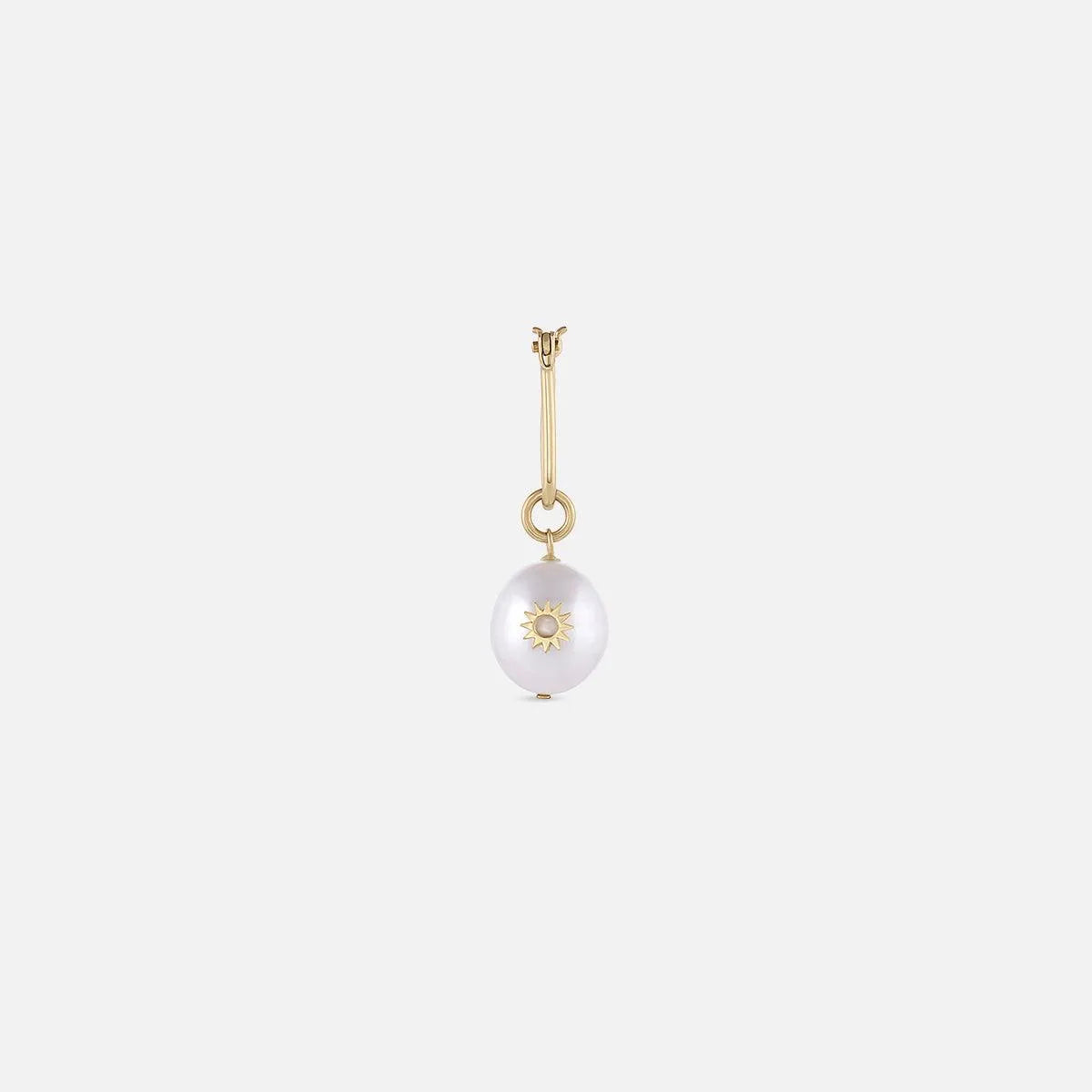Pearl Mini Spur Earring by EMBLM Fine Jewelry - At Present Jewelry