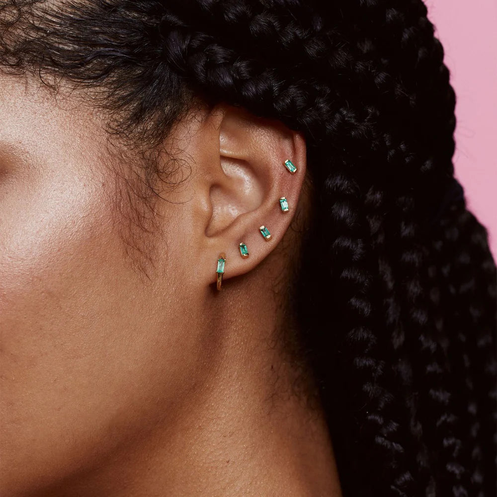 Gemstone Baguette Studs by Eriness - At Present Jewelry