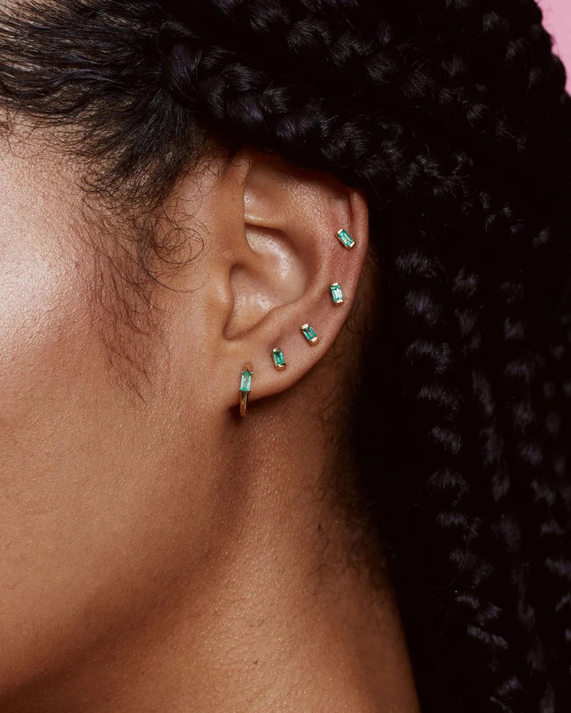 Gemstone Baguette Studs by Eriness - At Present Jewelry