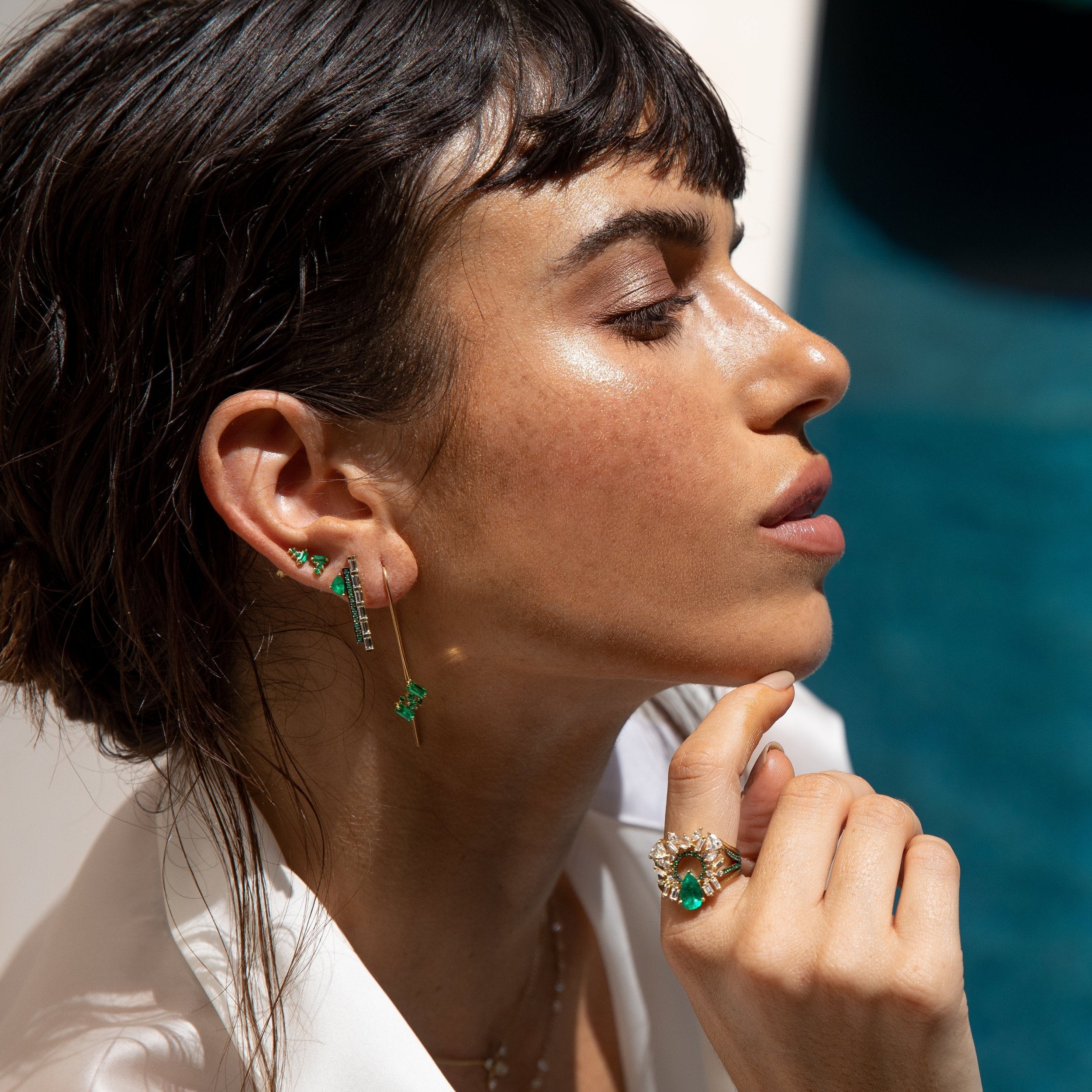 Gemstone Petite Post Earrings by Meredith Young - At Present Jewelry