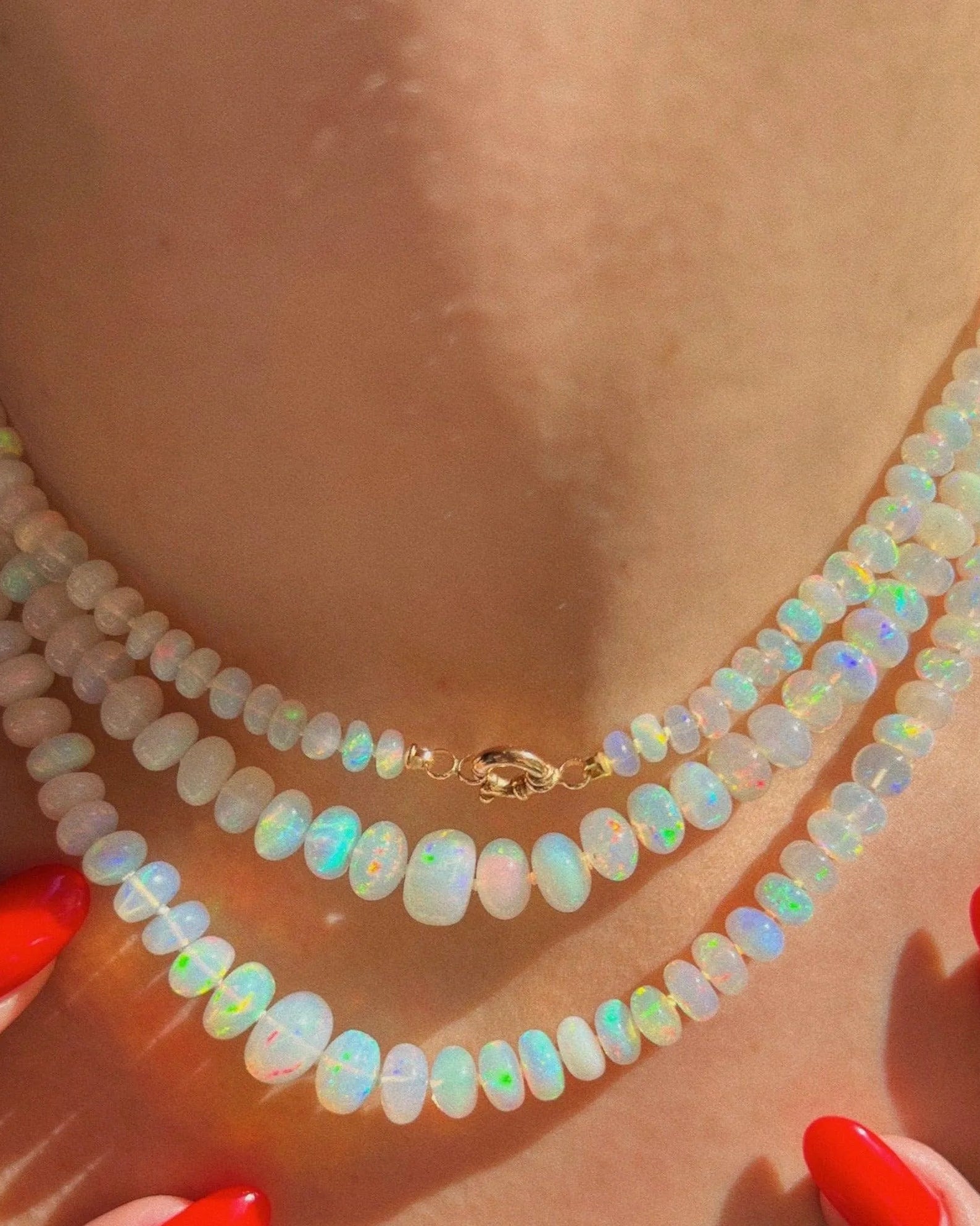 Cloud Opal Necklace by Encirkled Jewelry - At Present Jewelry
