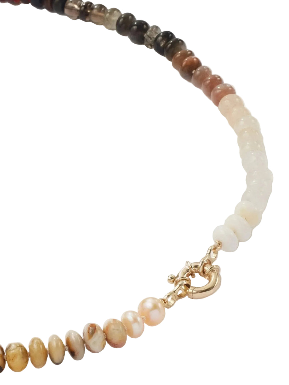 Coffee Gemstone Necklace by Encirkled Jewelry - At Present Jewelry