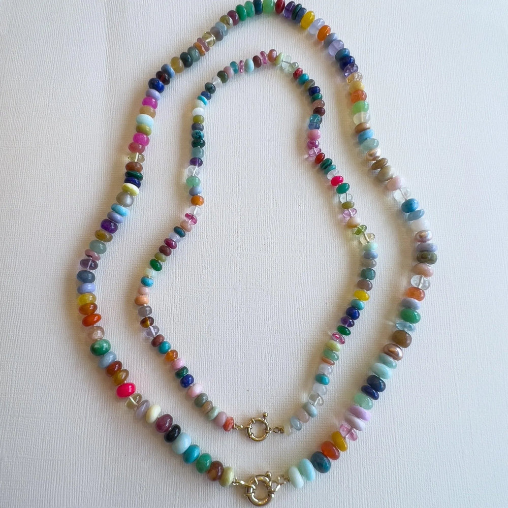 Magical Mixy Gemstone Necklace by Encirkled Jewelry - At Present Jewelry
