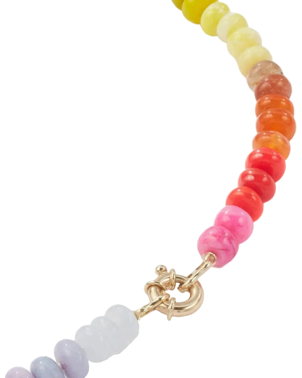 Neon Rainbow Gemstone Necklace by Encirkled Jewelry - At Present Jewelry